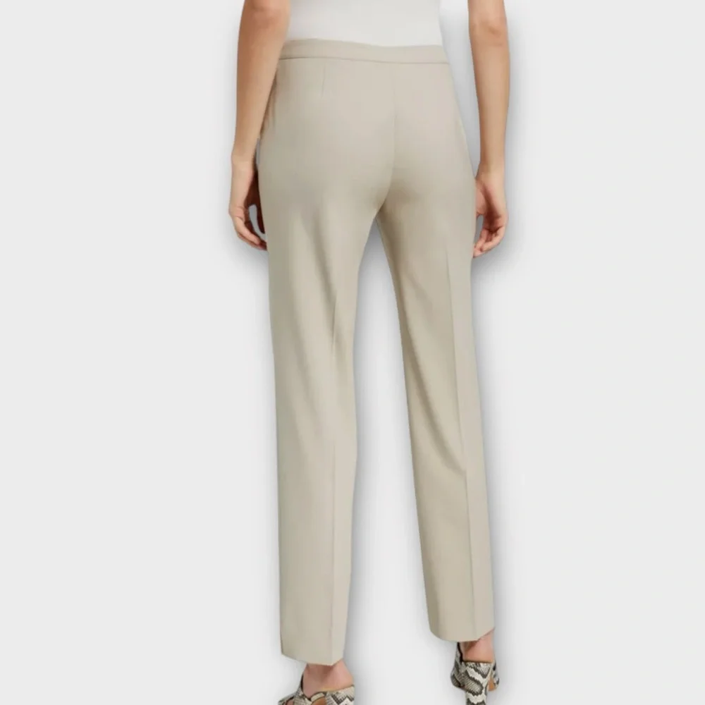 Lafayette 148 New York Women’s Bleecker Pants Size 10 100% Virgin Wool Neutral